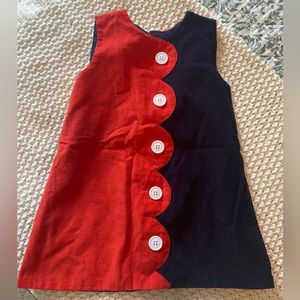 Red and blue Blue Bonnet Company shift dress- EUC, 4T